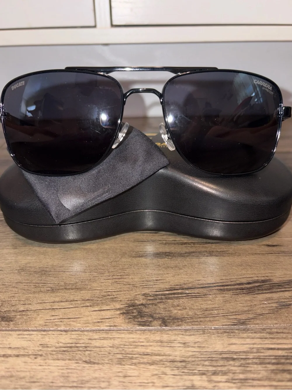 Carrera Ducati Black Metal Aviator Sunglasses